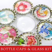How to make a glass and bottle cap magnet